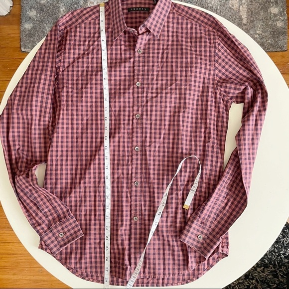 Theory Zach PS Cotton Plaid Button Down Shirt Men’s Size Small Lightweight - Picture 4 of 8